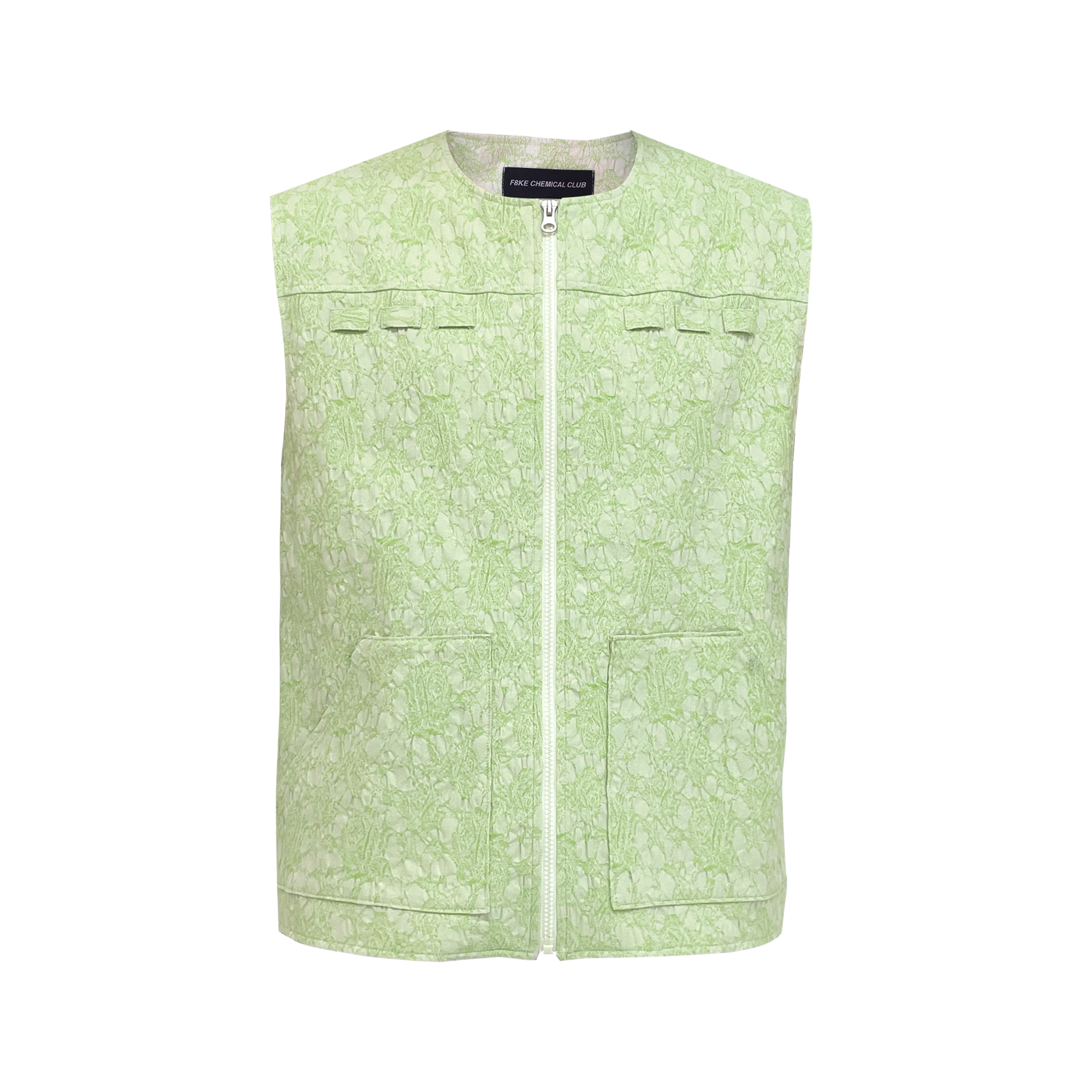 Neon Flower Jacquard Vest