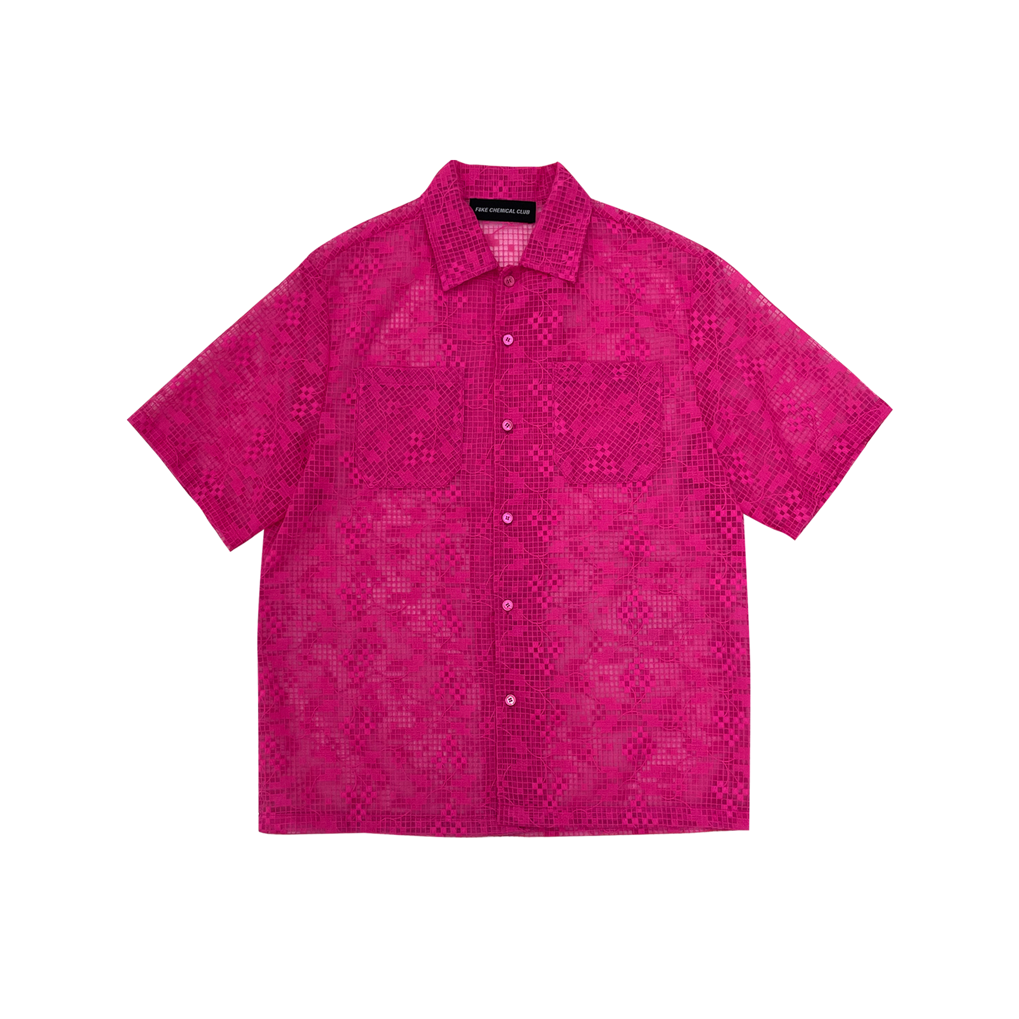 Flowering vine Embroidered See-through Shirt