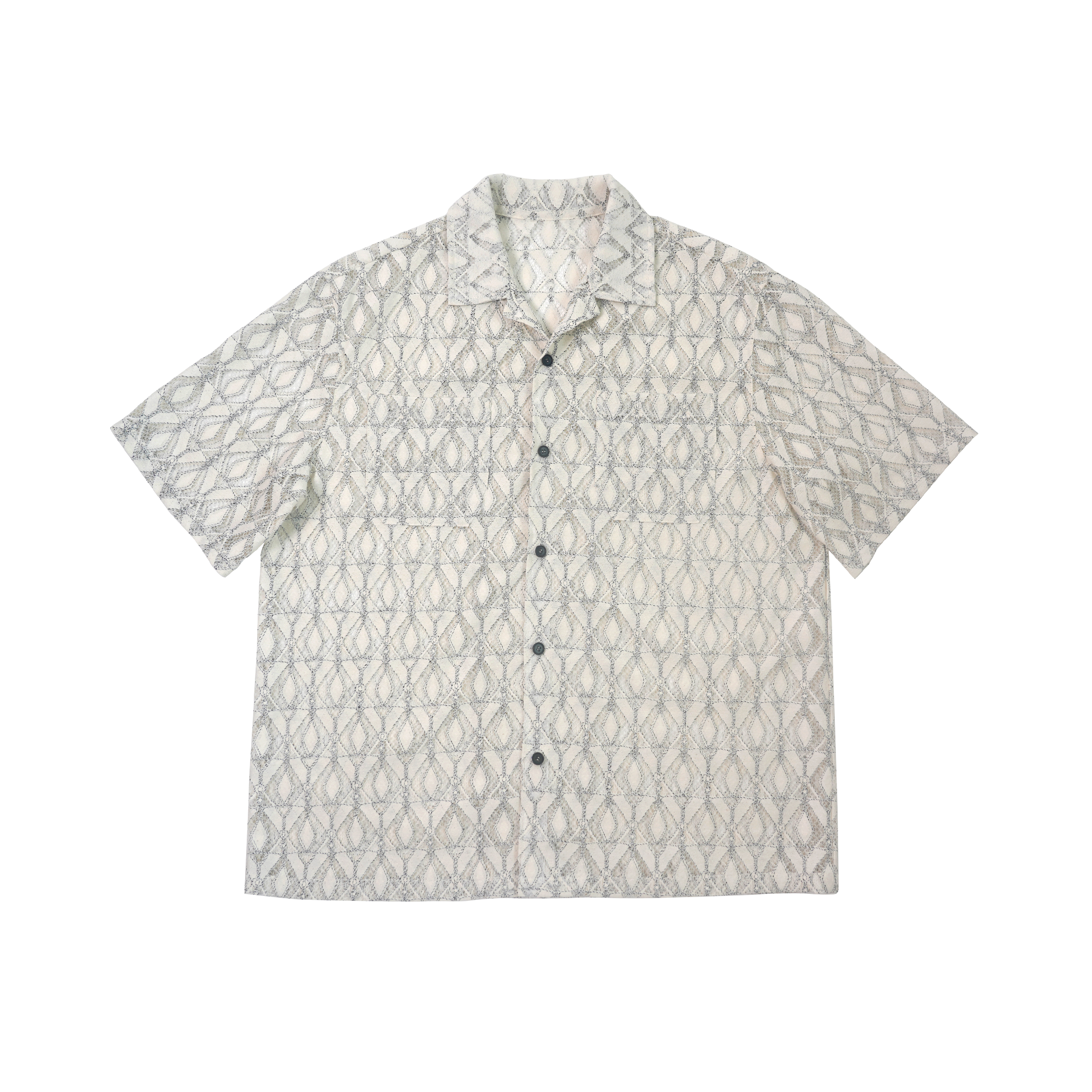 Columbus lace short-sleeved shirt